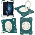 thumbnail image 3 of ELEHOLD Military Grade Shockproof Case For iPad mini 5/mini 4, Heavy Duty Protection Ring Stand Cover, Adjustable Angel, Detachable Shoulder Strap,  Dark Green, 3 of 11