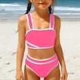 thumbnail image 5 of CCRFTGI Swimsuit for Child Girls Size 7-8 Summer Sleeveless Two Piece Beach Swimwear Swimsuits Swimming Big Sister Outfit Girls Bathing Suit Pink 9-10 Years, 5 of 5