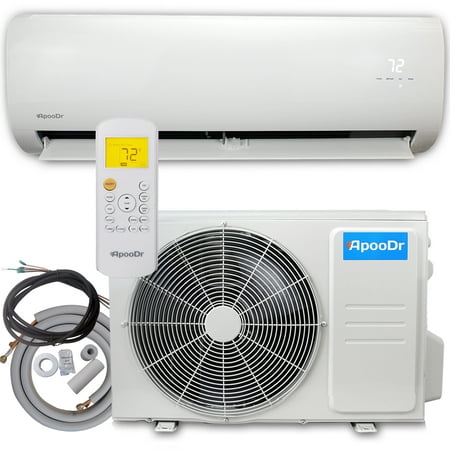 ApooDr 12000 BTU Mini Split Air Conditioner Ductless Inverter System 16.5 SEER with Heat Pump 110V 1 Ton,with Installation Kit