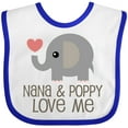 thumbnail image 3 of Inktastic Nana and Poppy Love Me Boys or Girls Baby Bib, 3 of 4