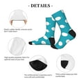 thumbnail image 4 of KLL Sky Blue And White Polka Dot Print Cool Socks Men's Women's Crew Socks Funny Crazy Novelty Stockings, 4 of 7