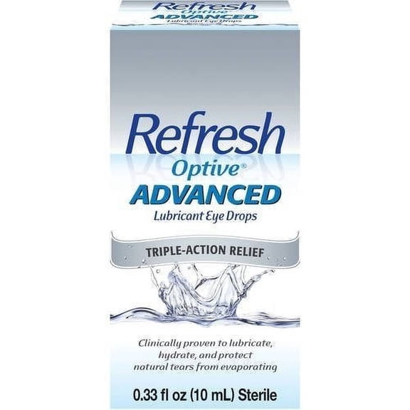 Refresh Optive Lipid Lubricant Triple-Action Relief Eye Drop 0.33oz, 6-Pack