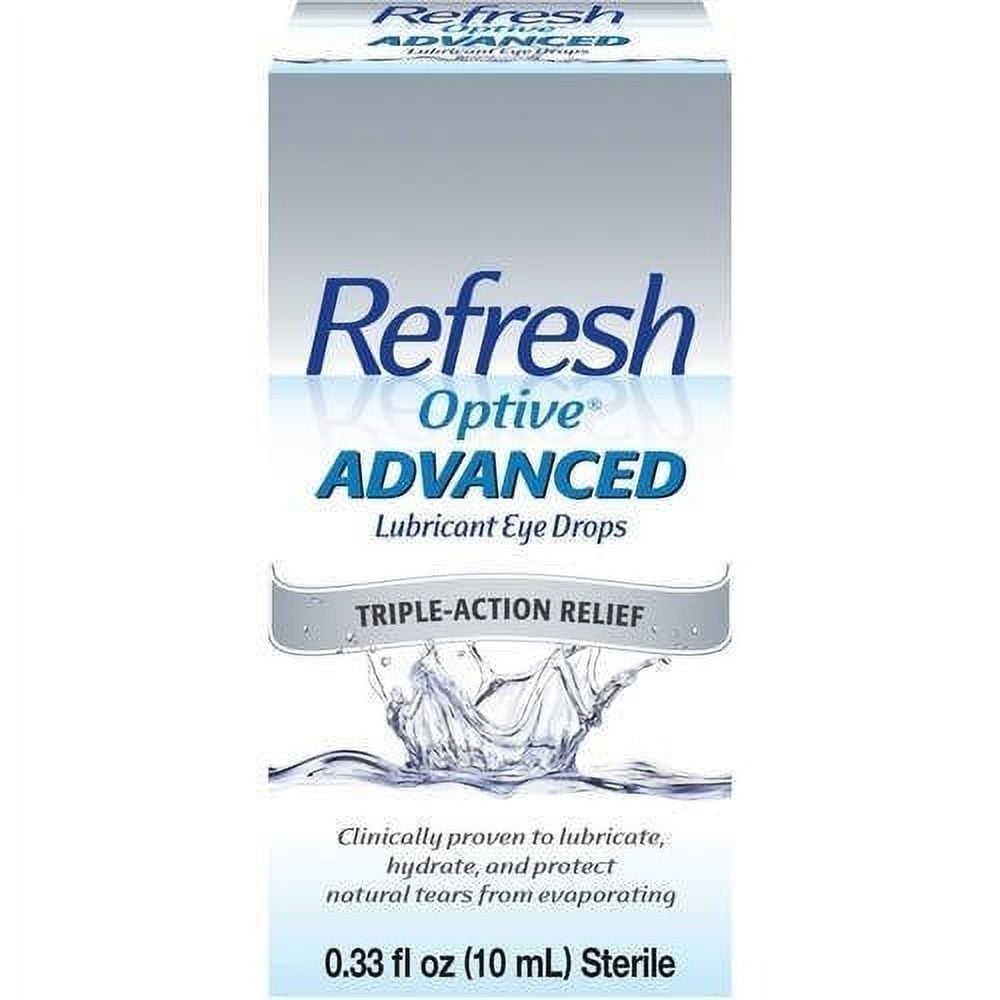 Refresh Optive Lipid Lubricant Triple-Action Relief Eye Drop 0.33oz, 6-Pack