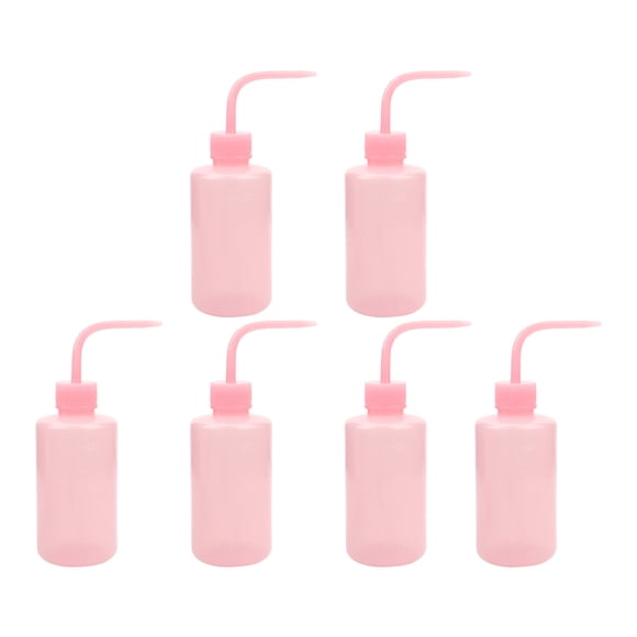 EXHUMKY 6Ud De Plástico Exprimibles Para Limpieza De Pestañas Color Rosa Con Escala Medidora