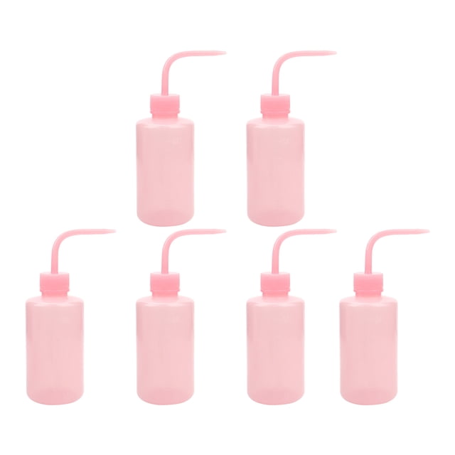 EXHUMKY 6Ud De Plástico Exprimibles Para Limpieza De Pestañas Color Rosa Con Escala Medidora