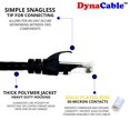 thumbnail image 3 of Cable Ethernet DynaCable Cat6, paquete de 5, 0,9 m, 10 Gbps, negro, 3 of 7