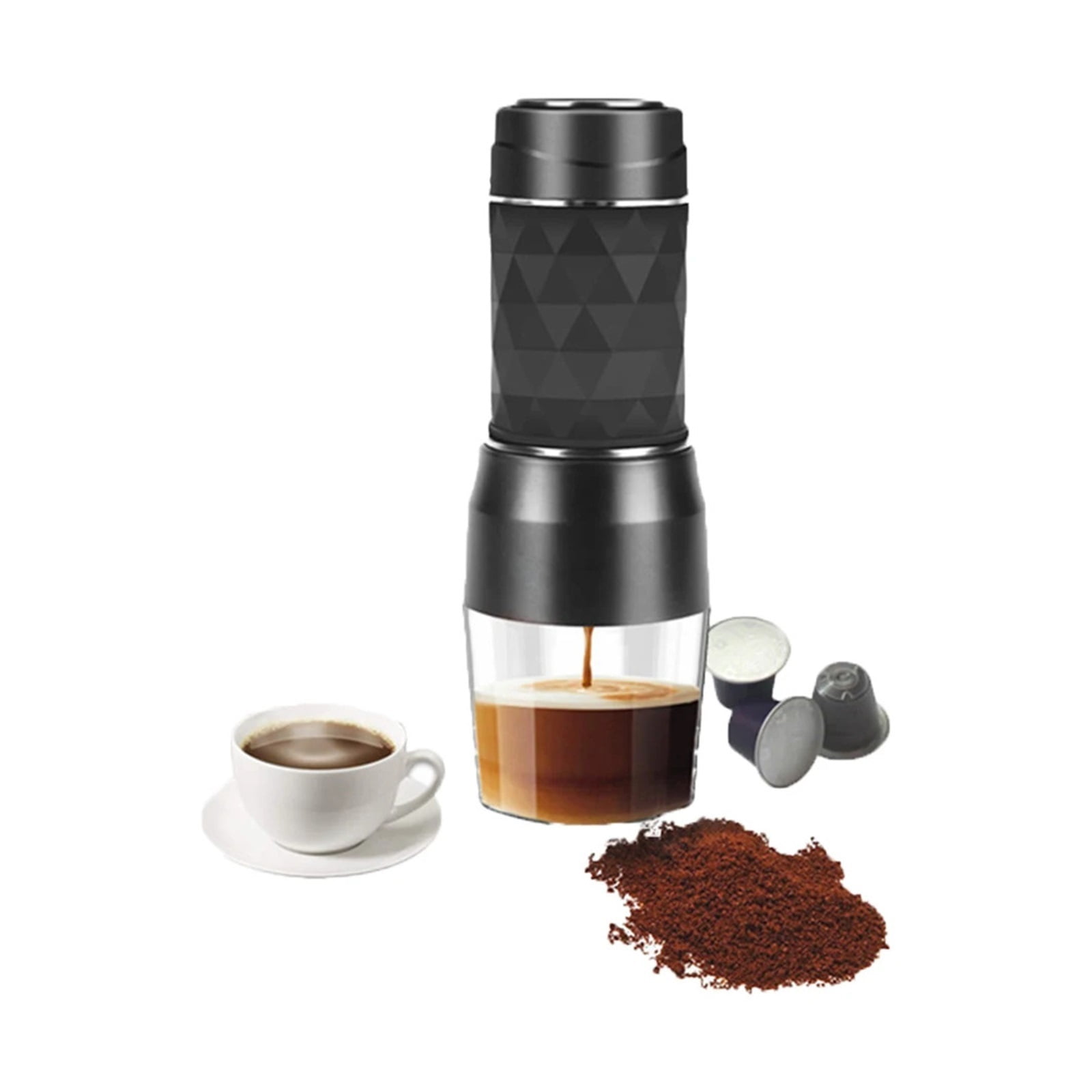 Mini Portable Coffee Machine Espresso Coffee Maker Hand Press Capsule Ground Coffee Brewer For Home Travel And Picnic ,Portable