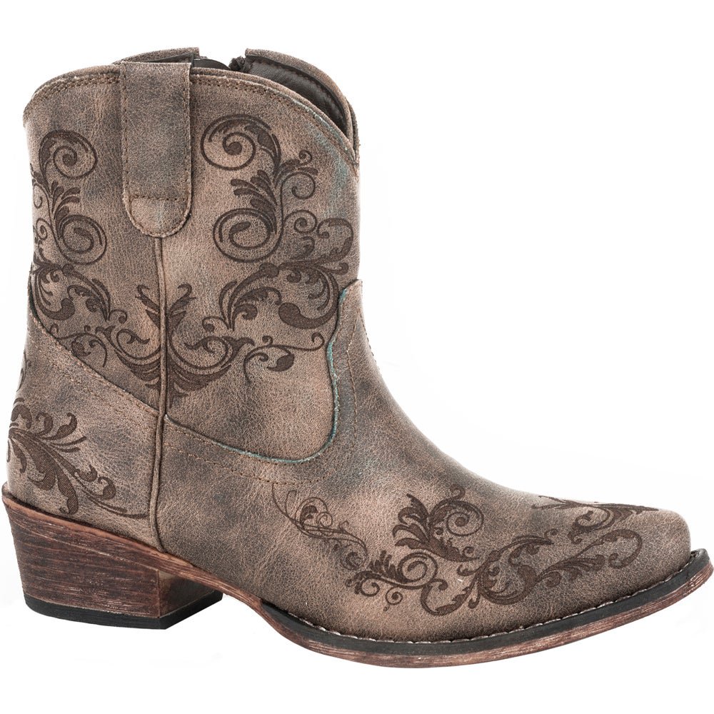Roper Roper Womens Stuff Embroidery Round Toe Western Cowboy Boots