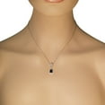 thumbnail image 3 of 925 Sterling Silver Rectangular Teardrop Clear CZ Elegant Pendant Necklace, 18", 3 of 5
