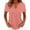 Pink, variant on Womens Summer Tops Cutout Ring Keyhole Neck Short Sleeve Tee Shirts Fashion Streetwear Going Out T Shirt Green XXXL