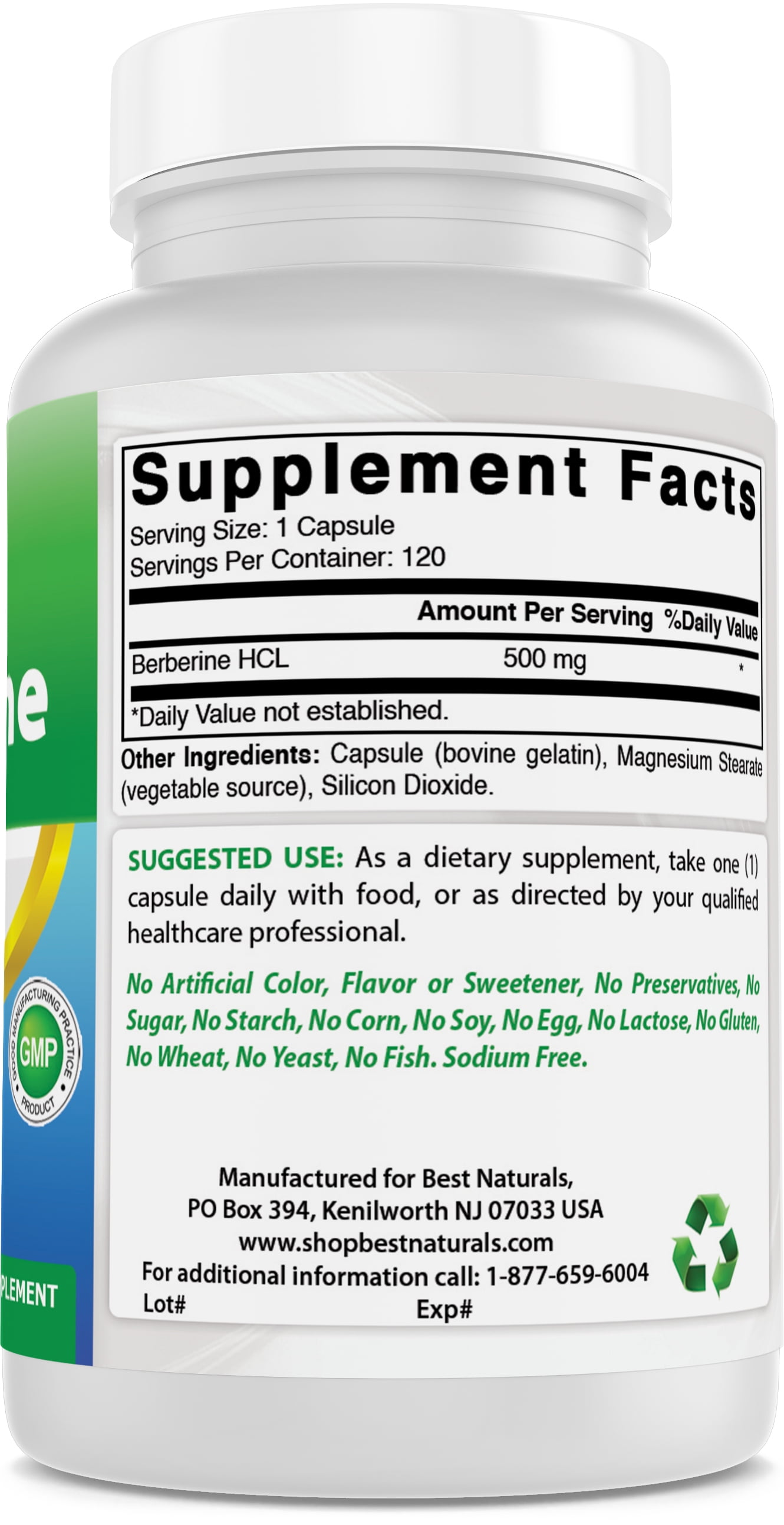 Best Naturals Berberine 500mg 120 Capsules | Supports Immune Function, Cardiovascular & Gastrointestinal Function