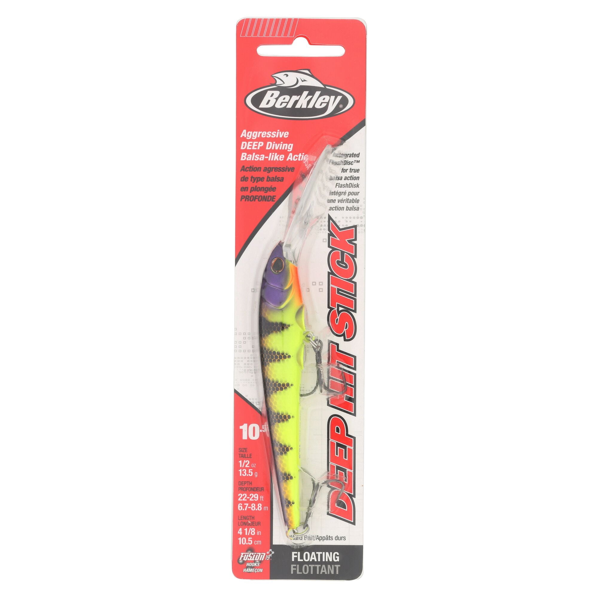 Berkley Deep Hit Stick, 4.25 in, Crankbaits, Knock Out (1 Count)