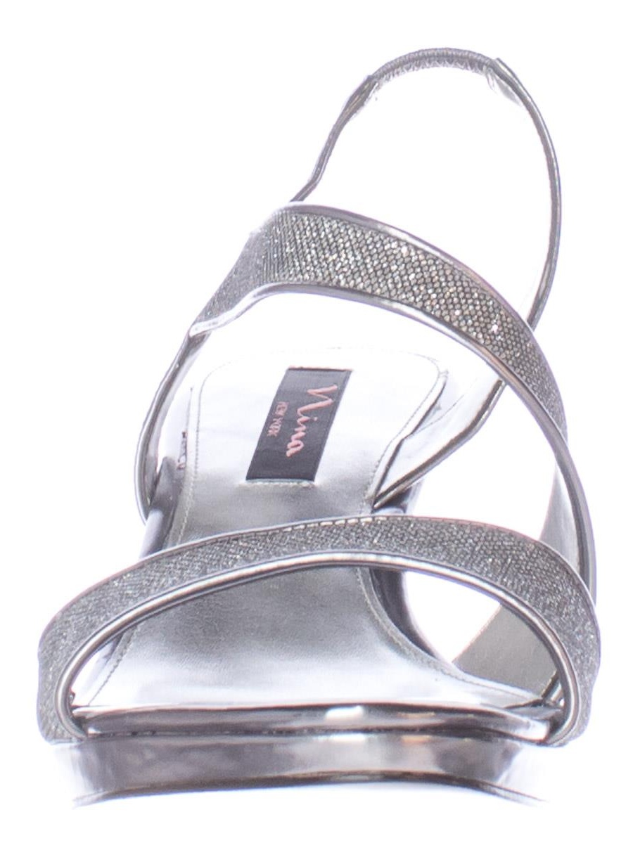 Womens Nina Newark Sparkle Slingback Dress Sandals - Gunmetal Bliss