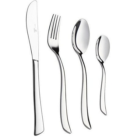 Royal 40-Piece Silverware Set 18/10 Stainless Steel Utensils Forks Spoons Knives Set, Mirror Polished Cutlery Flatware Set - Curved (Best Way To Polish Silverware)
