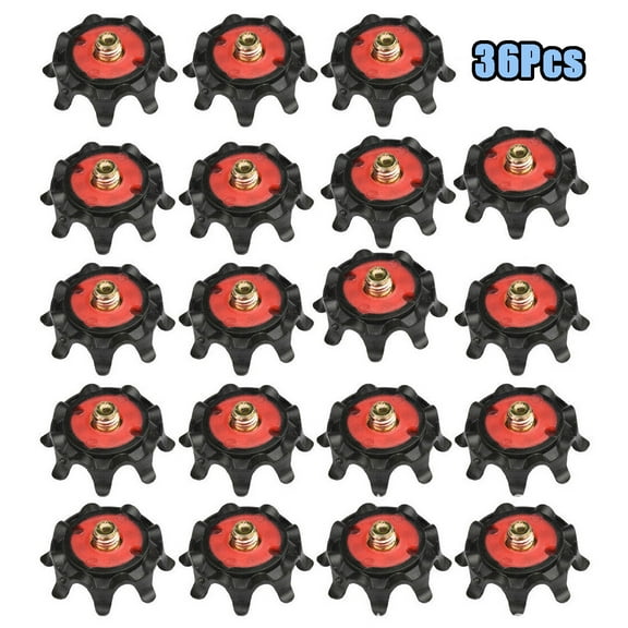 36Pcs SCORPION STINGER GOLF SPIKES (SMALL METAL) | Red Anti-Skid Cleats 6mm M6