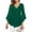*Green, variant on ClodeEU Womens Ruffle 3/4 Sleeve V Neck Double Layers Mesh Blouses,Flared Sleeve Tunic Tops Green,Womens Plus XL