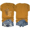 thumbnail image 4 of Camisetas de Verano de Mujer Pequeña Flor Impresa Cuello Redondo Manga Corta Superior, Verano Superior de las Mujeres, 4 of 8