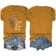 thumbnail image 4 of Fiudx Liquidación de Ahorros de Verano Blusas con Estampado de Flores Pequeñas para Mujer Top de Manga Corta con Cuello Redondo, 4 of 4