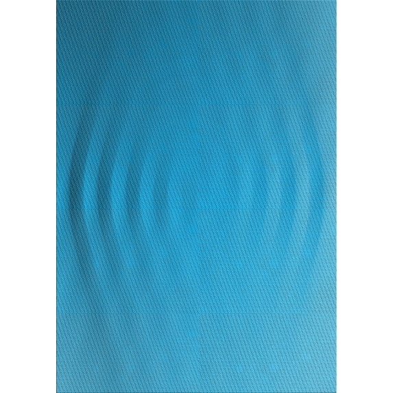 Ahgly Company Machine Washable Indoor Rectangle Transitional Bright Turquoise Blue Area Rugs, 7' x 9'