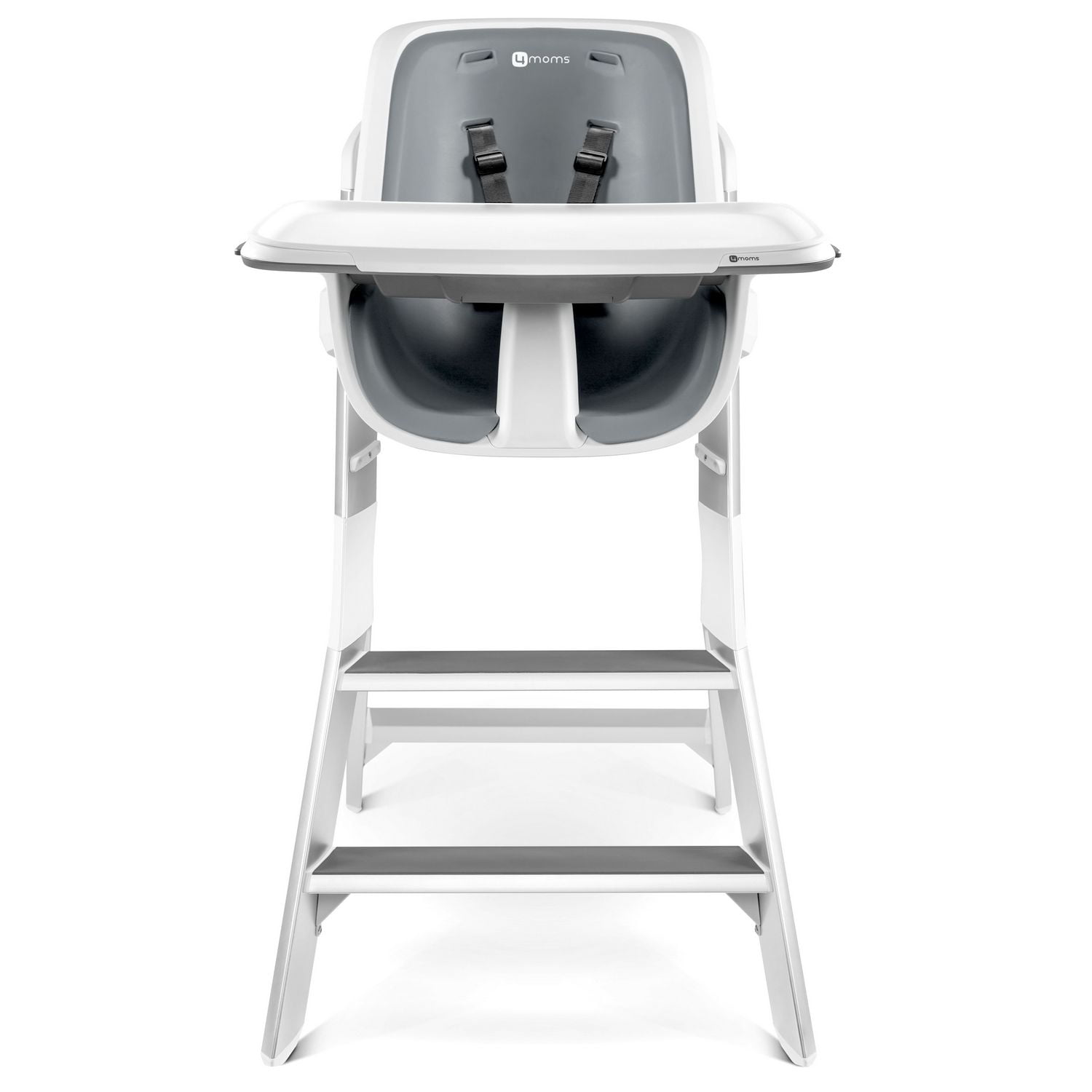 4Moms Magnetic Tray Top Adjustable Height Kids Highchair High Chair White/Grey 