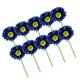thumbnail image 1 of 10 piezas de flores artificiales Bearachild Gerbera decoración hogar jardín Azul oscuro, 1 of 6