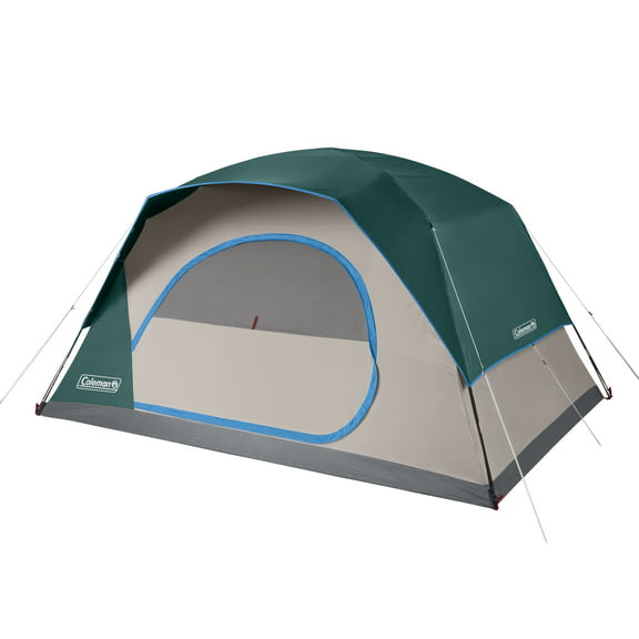 Coleman Skydome 8-Person Camping Tent, 1 Room, Green