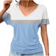 thumbnail image 2 of Blusas de Manga Corta Casuales para las Mujeres Imprimir V-Cuello Suéter Blusa de Poliéster Sudadera de Moda, Top de las Señoras para Invierno Primavera Uso Diario, 2 of 6