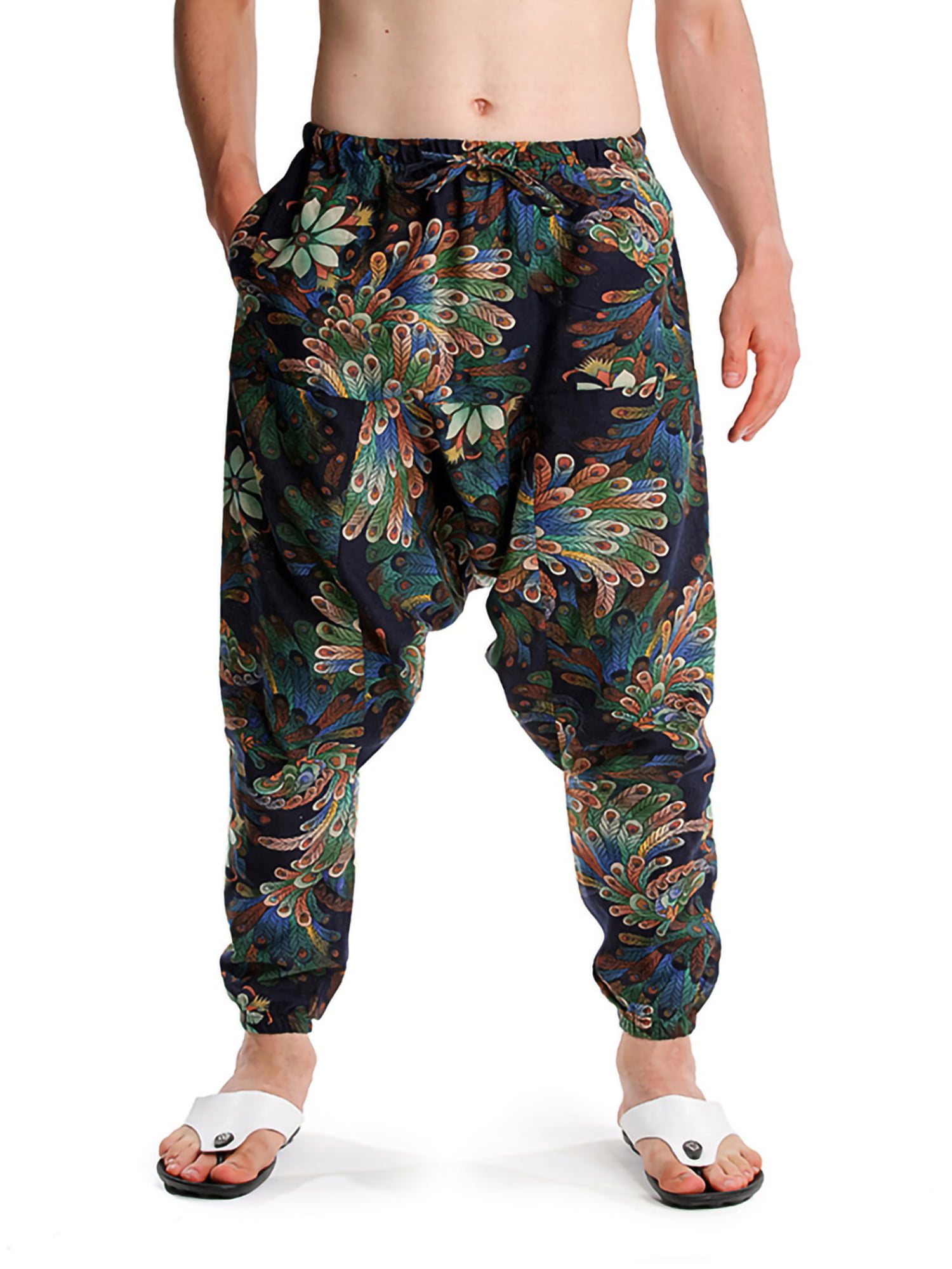 Mens Harem Trousers, Fleece-lined Hippy Trousers | Altshop UK