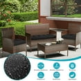thumbnail image 4 of Eurhowing U-Shaped Tufted Cushion Set 3-Piece, Waterproof Wicker Rattan Sofa Cushion, High Resilience Foam Outdoor Patio Furniture Cushion for Settee, Chair, Bench, Black, 4 of 8