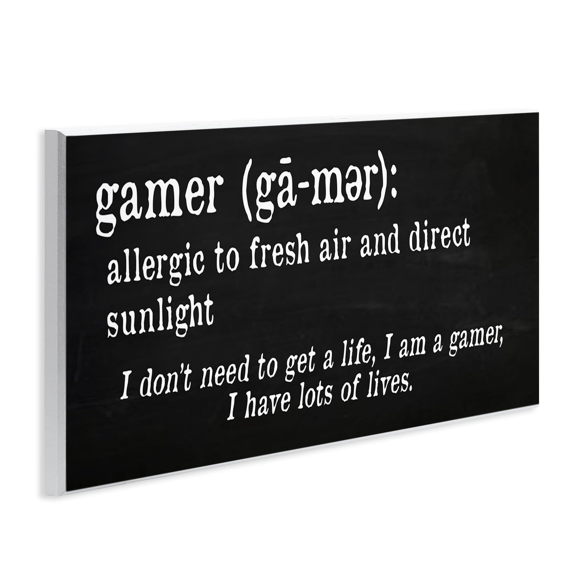 Stupell Industries Funny Gamer Definition Novelty & Humor Painting Unframed Art Print Wall Art, 17 x 7
