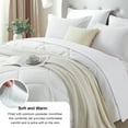 thumbnail image 6 of Davulos Twin Comforter Set 5 Pieces,White Bed in a Bag for Bedroom All Season Bedding Sets with Comforter, Pillow Shams, Pillowcases, Flat Sheet, Fitted Sheet, 6 of 8