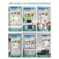 thumbnail image 5 of Beach Ocean Tie Up Curtains for Windows 63 Inch Length Balloon Curtains Kitchen Adjustable Balloon Window Shade Sunset Sea Waves Spray Sky Nature Landscape Tie Up Bathroom Curtain Window 42"x63", 5 of 6