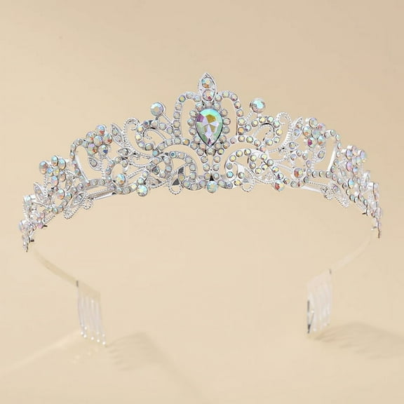Nvzi Sparkling Crystal Princess Tiaras for Women Girl Crown Queen Headband Fashion Headpiece for Wedding Bride Bridal Prom Party Costume Hair Accessories Valentines Mothers Day Gifts, colour A