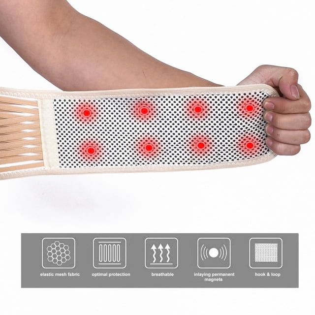 Cinturón deportivo Jadeshay Con terapia magnética y autocalentamiento Beige-M