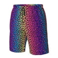 thumbnail image 4 of Fotbe Leopard Neon Rainbow Gradient Trajes de Baño Estampados para Hombre, Shorts de Verano de Secado Rápido, Ropa de Playa, Bañadores-Large, 4 of 6