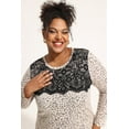 thumbnail image 2 of CASSIE LIZ Plus Size Sweatshirts 5X Long Sleeve Womens Tops Fall Crew Neck Khaki Leopard Print Shirts Fashion Lace Cheetah Loose Fit Tunics Winter Blouses Casual Pullovers 5XL 26W 28W, 2 of 7