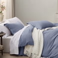 thumbnail image 4 of Bedsure Slate Blue Duvet Cover King Size - Soft Prewashed King Duvet Cover Set, 3 Pieces, 1 Duvet Cover 104x90 Inches with Zipper Closure and 2 Pillow Shams, Comforter Not Included, 4 of 6