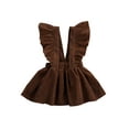 thumbnail image 1 of Qmyliery Toddler Baby Girl Suspender Skirt, Ruffle Strap Solid Color Backless Overall Skirt, 1 of 8