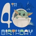 thumbnail image 2 of Boy's Star Wars: The Mandalorian Grogu 4th Birthday  Graphic Tee Royal Blue Medium, 2 of 5