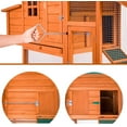thumbnail image 6 of TBWYF 67in Pet Cage Bunny Rabbit Hutch Wooden Pet House with Playpen Area Chicken Coop with Ramp Poultry Cage for Small Animals, 6 of 7