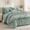 Sage Green, variant on Lipa Queen Comforter Set,7-Piece Bed in a Bag,Ruffled Design Bedding Set,Comforter,Flat Sheet,Fitted Sheet,Pillowcases and Shams,Olive Green