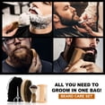 thumbnail image 2 of ROZYARD 4pcs Men Beard Care Set Boar Bristle Brush Scissors Mustache Comb Styling Tool, 2 of 7