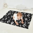 thumbnail image 2 of Black Cartoon Dinosaurs Skulls Skeletons Pattern Blanket,Comfortable Soft Flannel Throw Blanket,All Season,Warm Lightweight Blankets for Sofa Bed Couch Living Room Chair,30"x40", 2 of 4