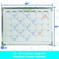 thumbnail image 3 of 24 X 36 Aluminum Framed Calendar Magnetic White Dry Erase Board, 3 of 3