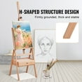 thumbnail image 5 of KFFKFF Studio H-Frame Easel Holds, Accommodates Artwork up to 36", Crafted from Beechwood, Painter's Stand with Storage Compartment, Can Bear Weight up to 22 lbs, Adjustable Art Creation Stand, 5 of 9