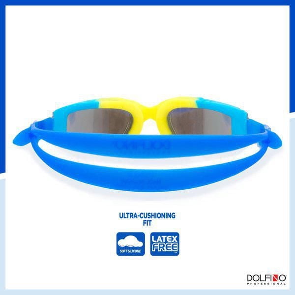 Dolfino Pro Edge Youth Watersport Swim Goggle - Blue/Yellow