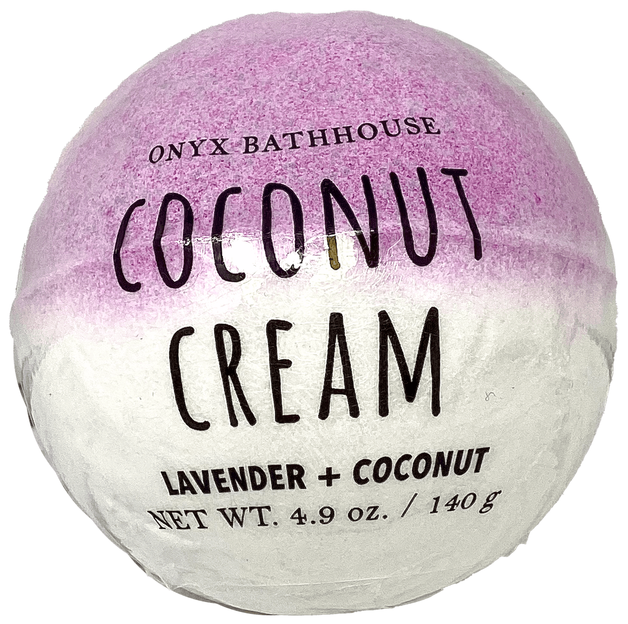 Onyx Bathhouse Coconut Cream Lavender & Coconut Bath Bomb, 4.9 Oz