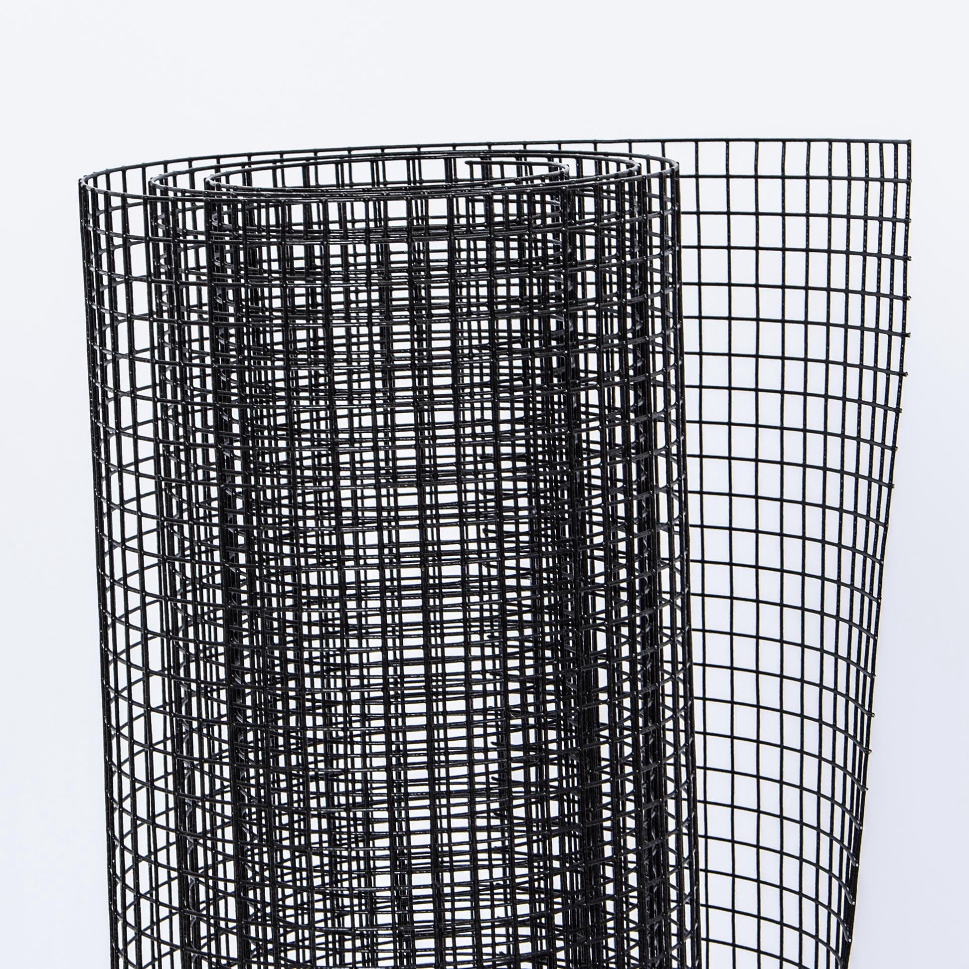 Black Hardware Cloth 5 ft × 100 ft, 19 Gauge 1/2 inch PVC Vinyl Coated Welded Wire Fence, Poultry Netting Chicken Coop Cover, Black