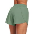 thumbnail image 4 of Cadmus Womens Athletic Running Shorts Lightweight High Split Comfy Liner for Gym Workout Track,1 Pack,Light Green,L, 4 of 8