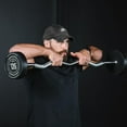 thumbnail image 5 of Titan Fitness 100 LB Rubber EZ Curl Fixed Barbell, Pre-Loaded Weight Bar for Strength Training & Weightlifting, 5 of 10